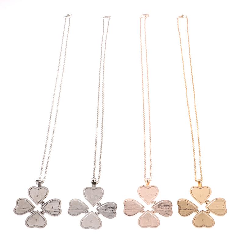 Ювелирные изделия своими руками, винтажное 4-слойное ожерелье-медальон в форме сердца с фотографией, открывающийся кулон