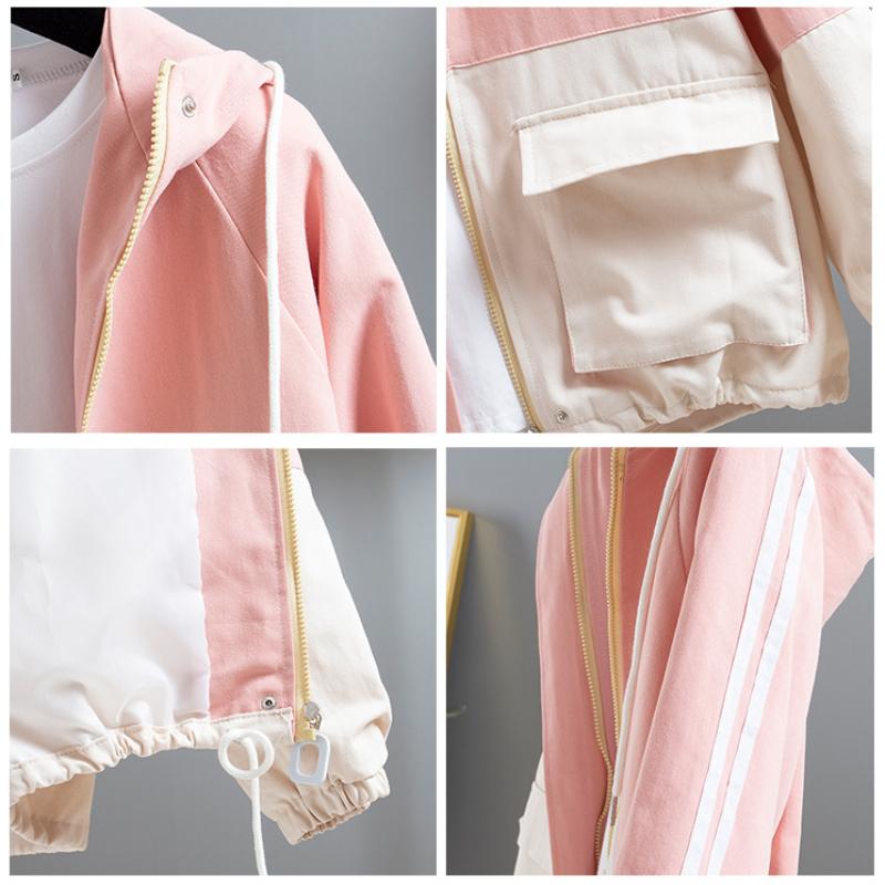 Женская ветровка с капюшоном весна-осень, модное пальто-тренч, темперамент, элегантная куртка, свободная верхняя одежда