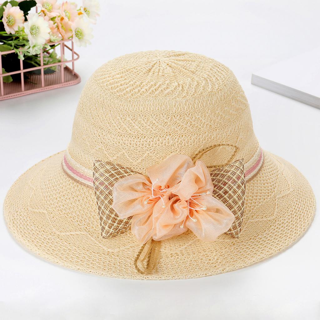 Ladies' Sun Hat, Outdoor Flower Sun Hat, Seaside Beach Basin Hat