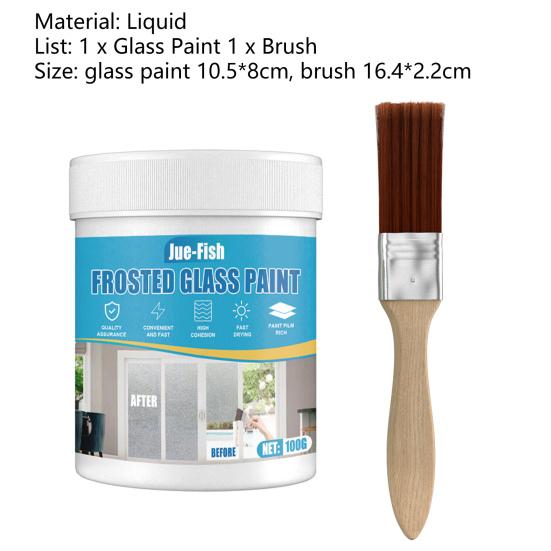 100 г краска для стекла, мутная, влагостойкая, защита конфиденциальности, водостойкое покрытие для стекла с высокой когезией, домашнее покрытие