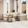 VidaXL 12-piece Garden Sofa Set Beige Poly Rattan, Rectangular Outdoor Lounge, Modular for Garden 3362566