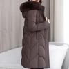 Plus Size XL-7XL Middle Age Woman Long Coat Winter Parkas Hooded Elegant Loose Thick Warm Lady Jackets Winter Overcoats