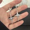 Xiaomi 925 Sterling Silver Vintage Earrings For Women Trendy Simple Firework Zircon Earring Jewelry Prevent Allergy Party Accessories