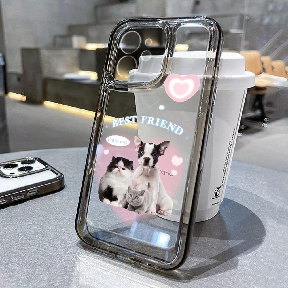 Чехол для телефона Cat для iPhone 13, чехлы для iPhone 11, 16 Pro Max, 14, 15, 12 XR, 13pro, 16pro, 16promax, 13promax, мягкие прозрачные чехлы из ТПУ, Fundas