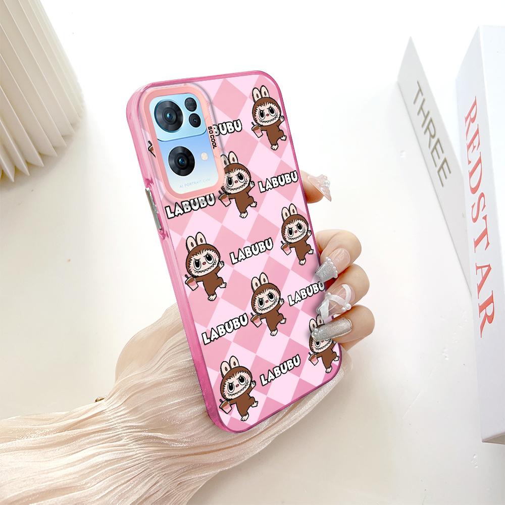 Окрашенный узор, цветной серебристый, двухсторонний, жесткий, противоударный чехол для телефона с защитой от падений для OnePlus OPPO Reno Realme