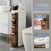 4-Tiers Slim Bathroom Storage Cabinet, Waterproof Narrow Storage Cabinet, Bathroom Storage Floor Cabinet with Drawers for Small Spaces