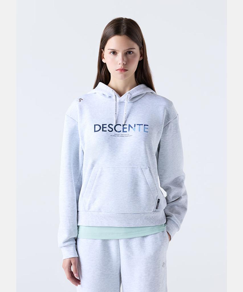 DESCENTE Graphic Sports Terry Hoodie Melange Gray (Sq323Uhd71) (A Type)
