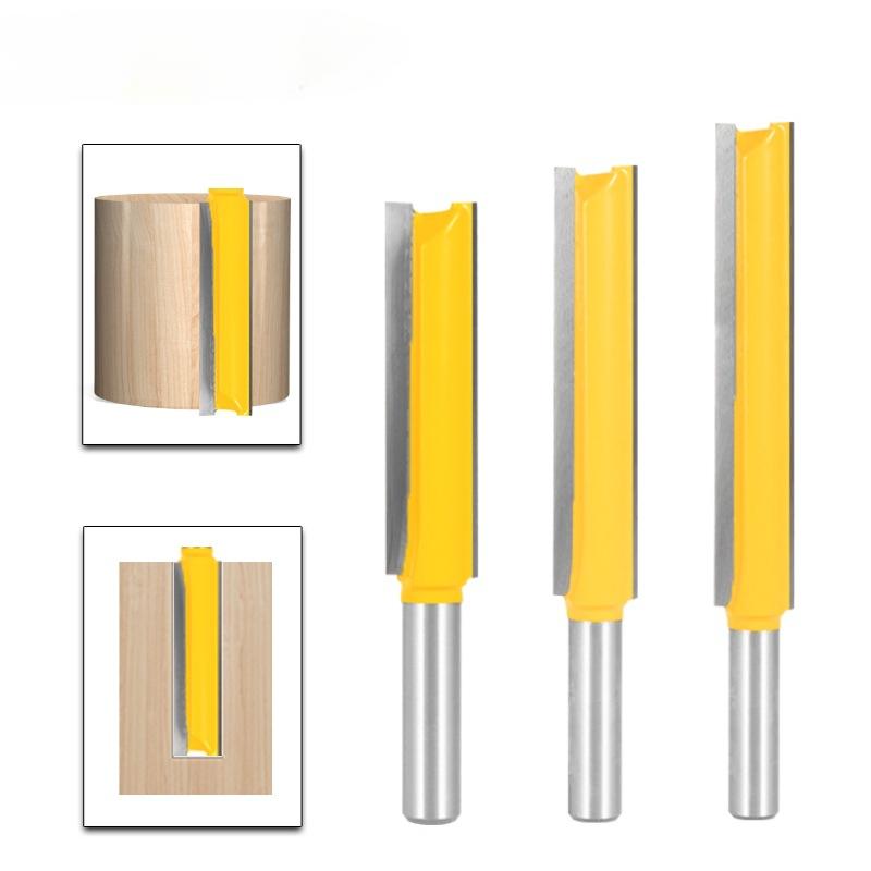 Allsome 8 мм хвостовик 1/2 двойной край удлиненный прямой лезвие обрезной резак прорезной деревообрабатывающий фрезерный резак гравировальный станок