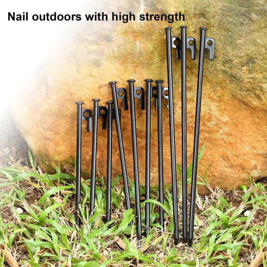 1/4/6 шт. 20/25/30/40 см стальной колышек для палатки сверхпрочный для улицы, пешего туризма, кемпинга, палатки, тента, навеса, ветрозащитный, грунтовый штырь, гвоздь, металлический колышек для палатки