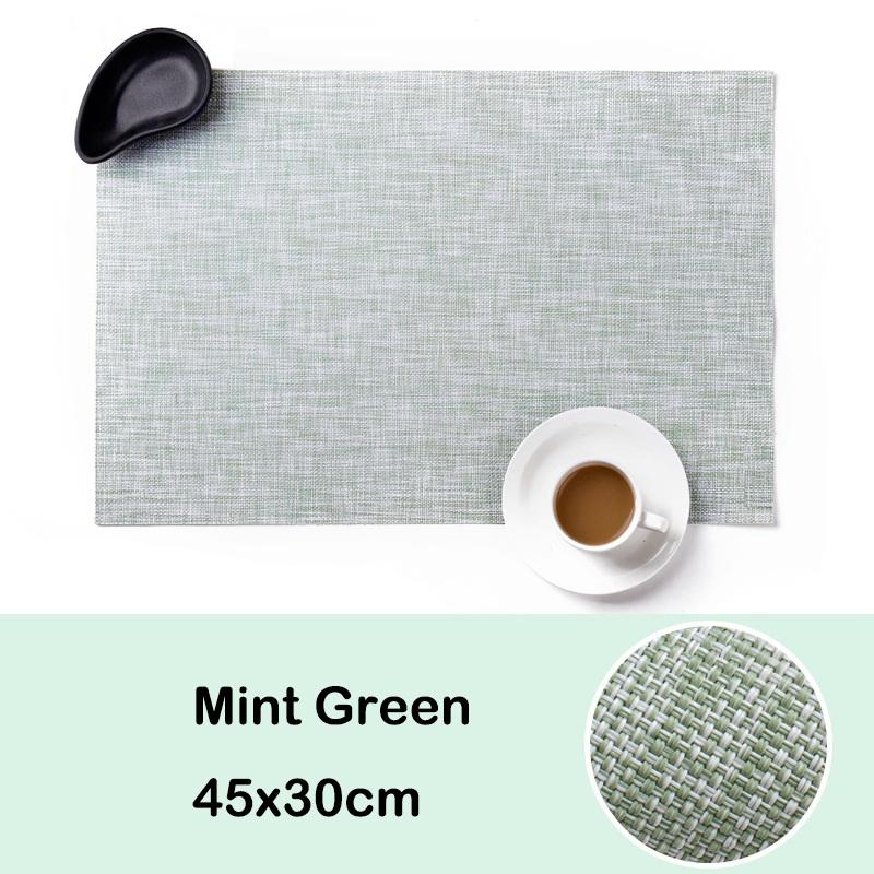6 шт. ПВХ салфетки под приборы, настольные коврики, теплоизоляционные коврики, прямоугольные моющиеся салфетки, украшение стола 45x30 см