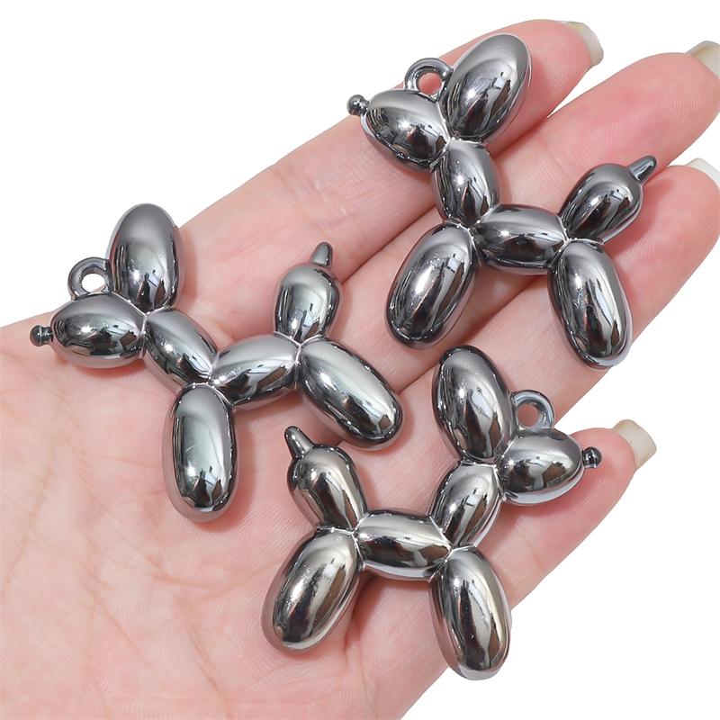 1/2 шт. акриловый гальванический УФ-шар подвеска в форме собаки подвески для изготовления ювелирных изделий своими руками серьги-браслеты