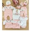 Baby Girl Pink 10-Piece Hospital Release Natural Hand Embroidered Set 100% Organic Cotton