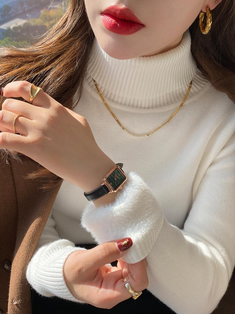 Водолазка женская флисовая утолщенная осенне-зимняя новая цельномеховая норка внутри верхняя часть базовая рубашка женская зимняя толстая