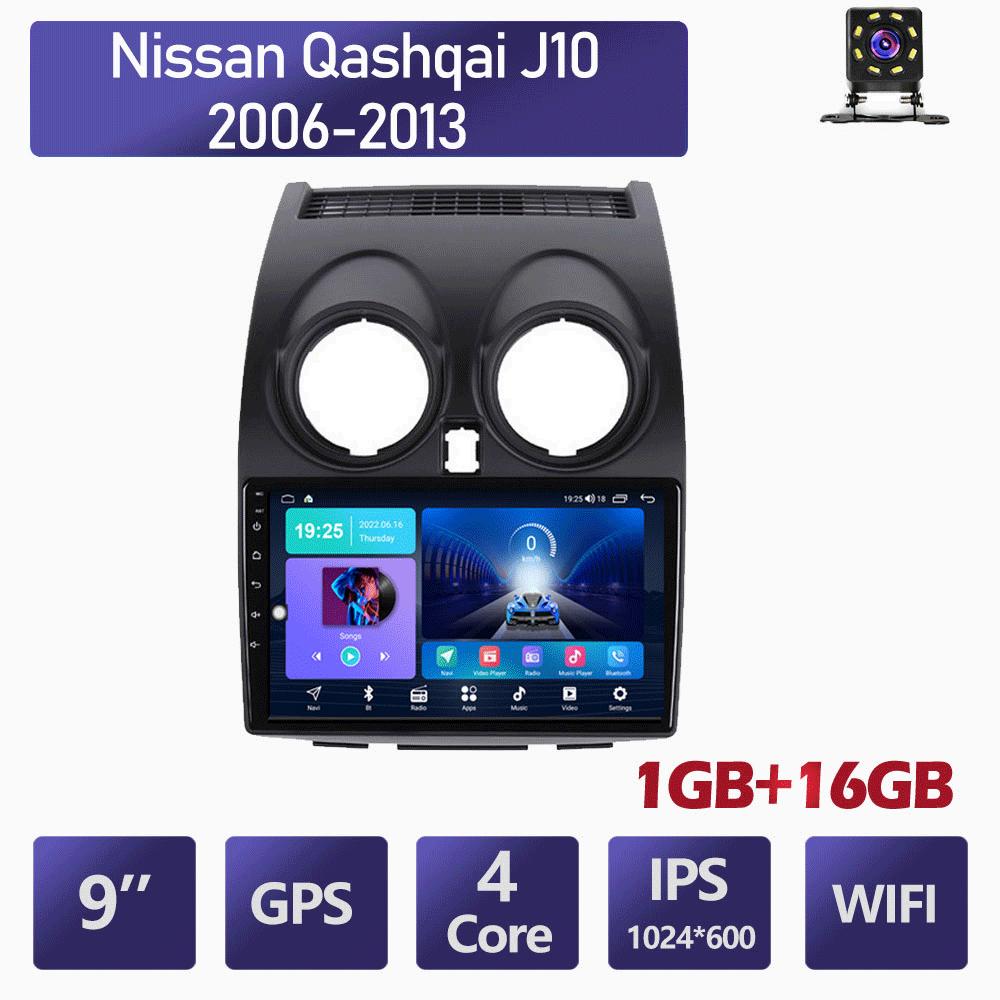 9-дюймовый Android Carplay для Nissan Qashqai J10 2006-2013, автомобильный радиоприемник, мультимедийный видеоплеер, GPS-навигация, WIFI, 2 + 32 ГБ