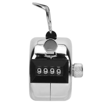 Счетчик BERM Hand Tally Counter 4Digits Silver Alium сплав Ручной счетный инструмент с крючком