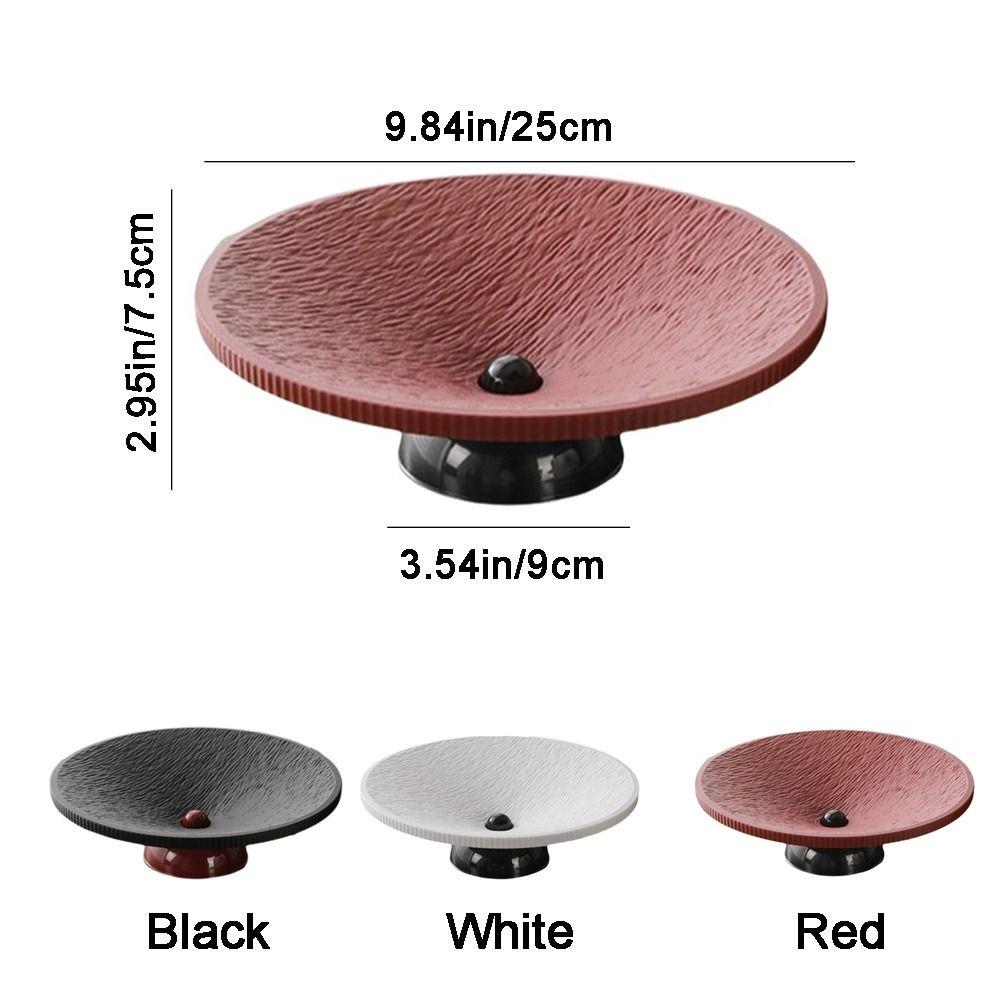 Plastic High-legged Fruit Plate Large Capacity Snack Serving Tray Fashion Candy Plates  Living Room