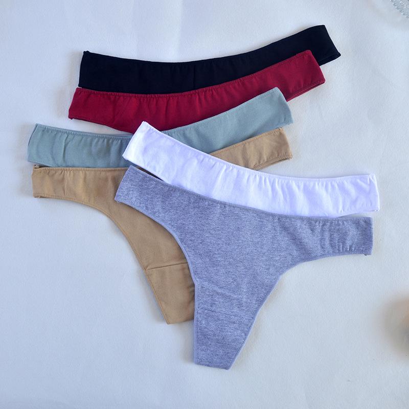 3PCS Women's Sexy Panties G-String Fashion Underwear Breathable Thongs Ladies Intimates Lingerie Thong Low Waist Briefs