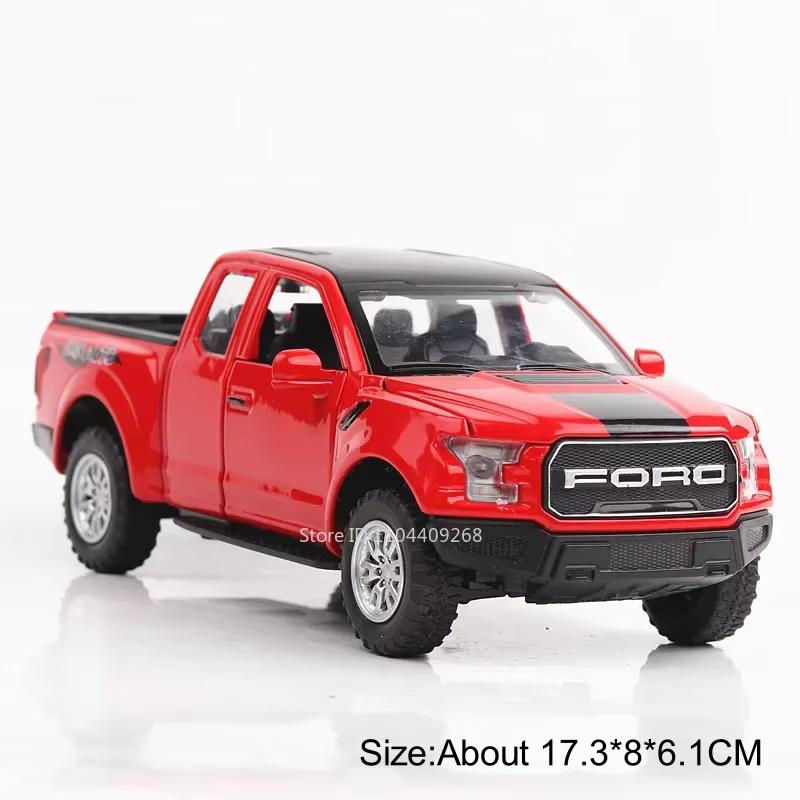 1:32 Scale Raptor F-150 BigFoot Pickup Car Model Toy Pull Back Sound&Light Off Road Truck Models Collection Gifts For Kids