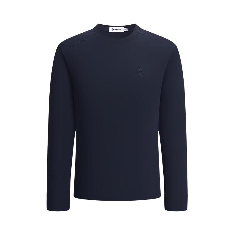 Navigare Men's Long-Sleeve Crew Neck Casual Sport T-Shirt