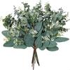 Fake Eucalyptus Leaves Picks Eucalyptus Bundle 10 PCS Mixed Artificial Eucalyptus Stems Bulk for Wedding Vase Bouquet Floral Arrangement