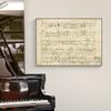Лунная соната, оригинальная рукописная партитура, винтажный постер, холст, картина, Людвиг Ван Бетховен, художественные принты, музыкальный Настенный декор