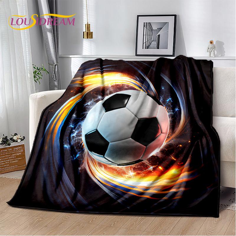 29 Стиль Футбольное поле Футбол Спорт Мультфильм Мягкое одеяло, Мягкий плед для дома Спальня Кровать Диван Дорожный чехол Детский подарок