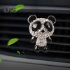 Зажим для духов с рисунком панды, хороший запах, металлическая мини-инкрустация, духи для выхода воздуха в автомобиле
