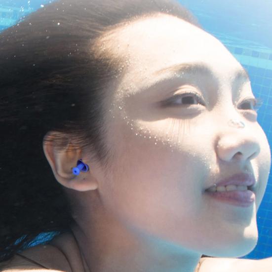 5 Pairs Swimming Earplugs for Adults Reusable Waterproof Silicone Earplugs for Swimming Surfing Snorkeling Showering