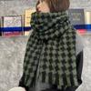 Plaid Print Scarf Women's Autumn Winter Imitation Cashmere Thick Warm Shawl