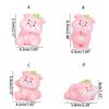 Милые полимерные фигурки свинок Маленькие мультяшные животные Миниатюры Клубничные свинки Статуэтки Домашний декор