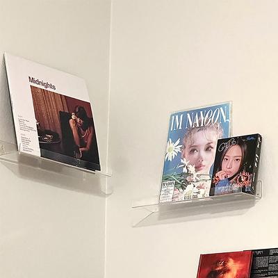 Прозрачная виниловая полка для пластинок, настенный держатель, настенный акриловый держатель для альбомов, дисплей для ежедневного Lp для украшения дома