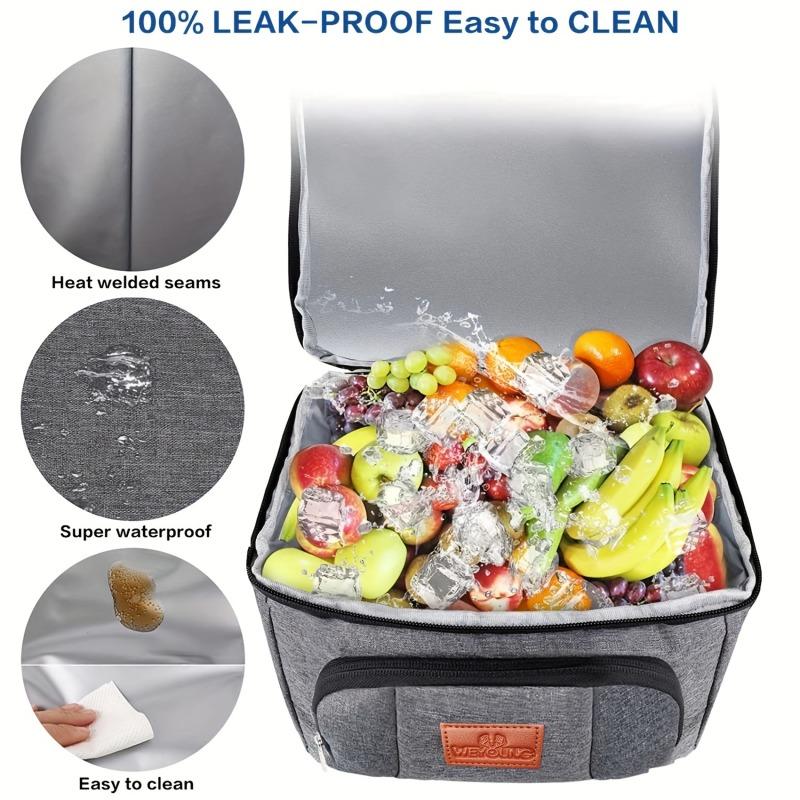 Многофункциональная двухслойная сумка-холодильник для женщин и мужчин, большая вместительная коробка для завтрака для путешествий и пикника с плечевым ремнем