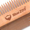 Hairdressing Wooden Card Package Beard Comb Double Side Fine Coarse Teeth Hair Mustaches Brush