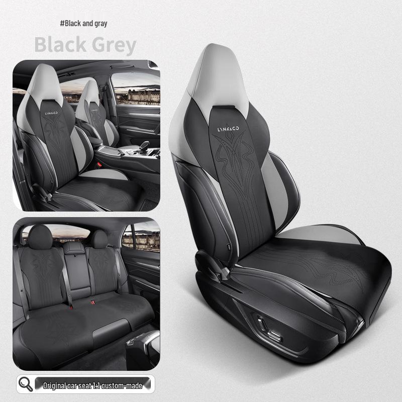 Lynk&Co 03 Suede Saddle Pad: Half-Wrapped Car Seat Cushion Cover