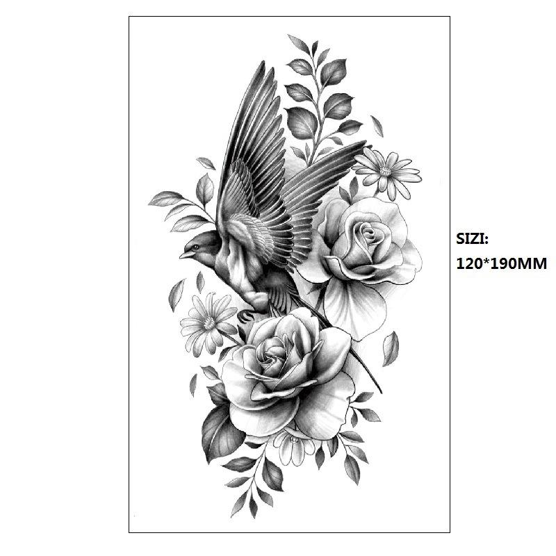 Девятихвостая лиса с другой стороны, цветок, цвет, вода, переводная имитация татуировки, рука, половина руки, татуировка, наклейка на спину