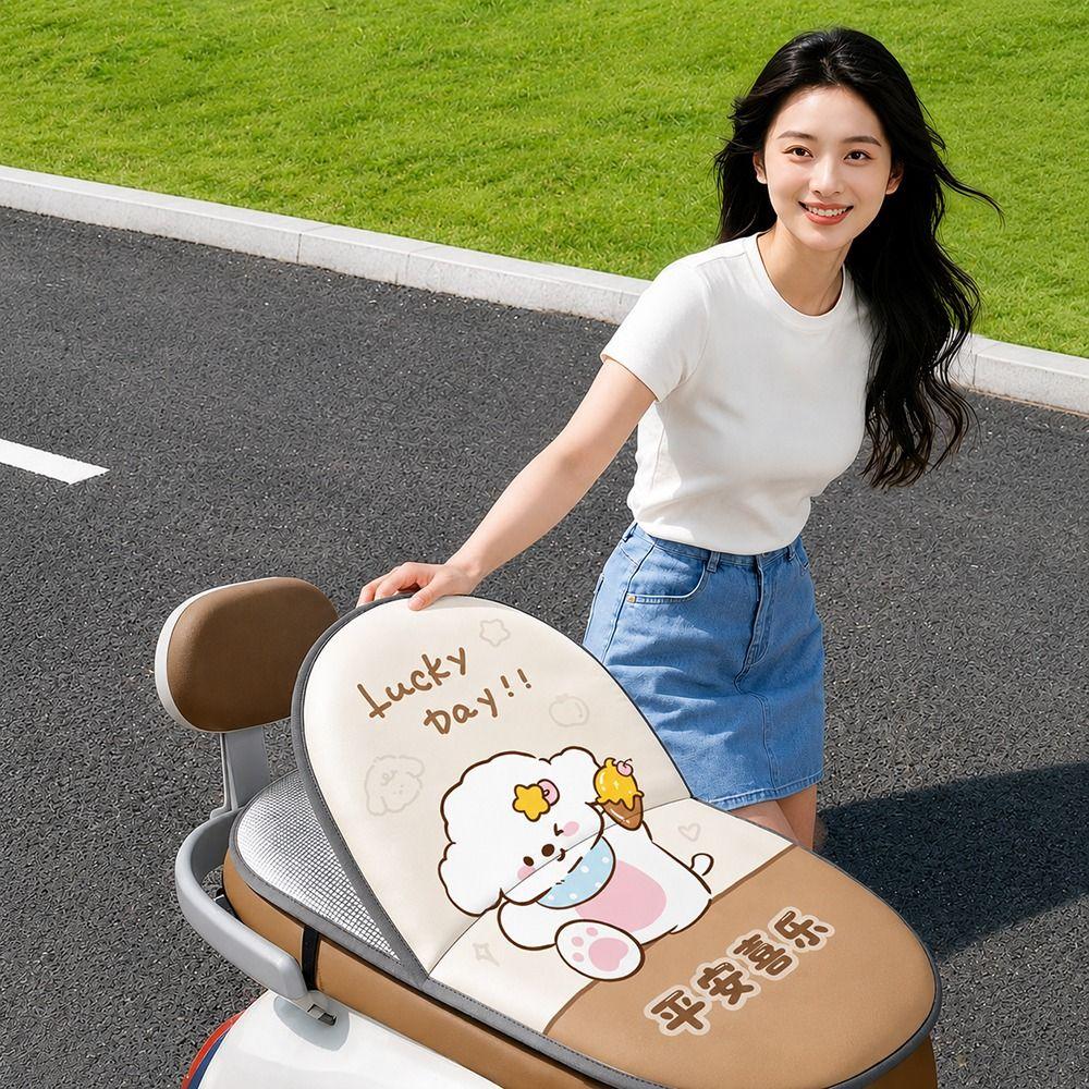 Reflective Foil E-bike Foldable Seat Cushion Cartoon Heat Shield Cushion Electric Bike Use