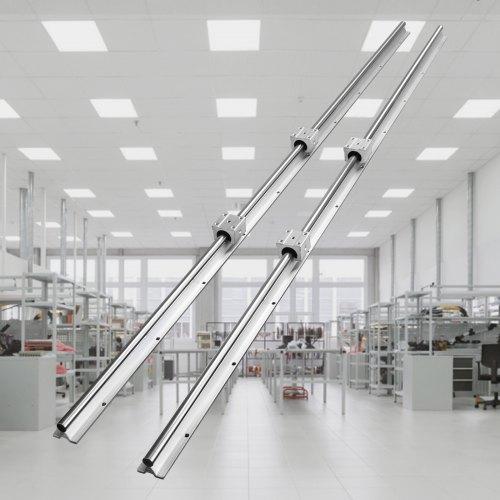 VEVOR Linear Guide Rail Set, SBR20 1500mm, 2 PCS 59 in/1500 mm SBR20 Guide Rails and 4 PCS SBR20UU Slide Blocks