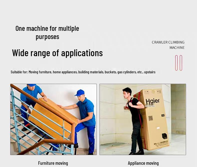 Electric Stair Climber for Home Appliances - Crawler Type Load Transport Vehicle
