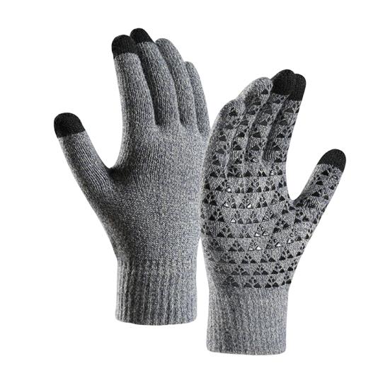 Зимние перчатки для мужчин и женщин, нескользящие термоперчатки для сенсорных экранов, перчатки с бархатной подкладкой