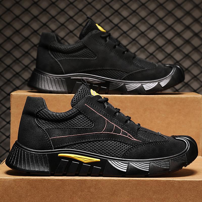 Летние новые удобные универсальные износостойкие рабочие туфли с низким верхом повседневные мужские туфли модные мужские рабочие страховочные туфли