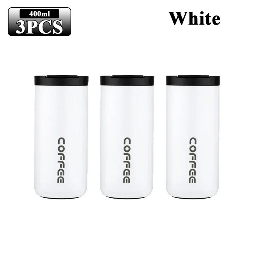 400ML Stainless Steel Coffee Cup Travel Thermal Mug Leak-Proof Thermos Bottle Tea Coffee Mug Office Business Style Thermos