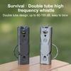 Double Tube Survival Whistle 150dB High Decibel Heavy Duty Stainless Steel Portable
