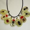 Luminous Naturally Scorpion Necklace Vintage Resin Insect Beetle Spider Amber Pendant Rope Chain Necklaces Glow In Dark Jewelry