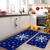 1 шт. анти-усталостные кухонные коврики с рождественским принтом снежинок, водонепроницаемые нескользящие толстые мягкие кухонные коврики, прочные, удобные стоячие коврики для кухни