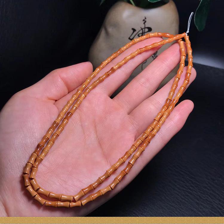 Чётки из оливковой косточки и бамбука со 108 бусинами и разделителем «Принц»