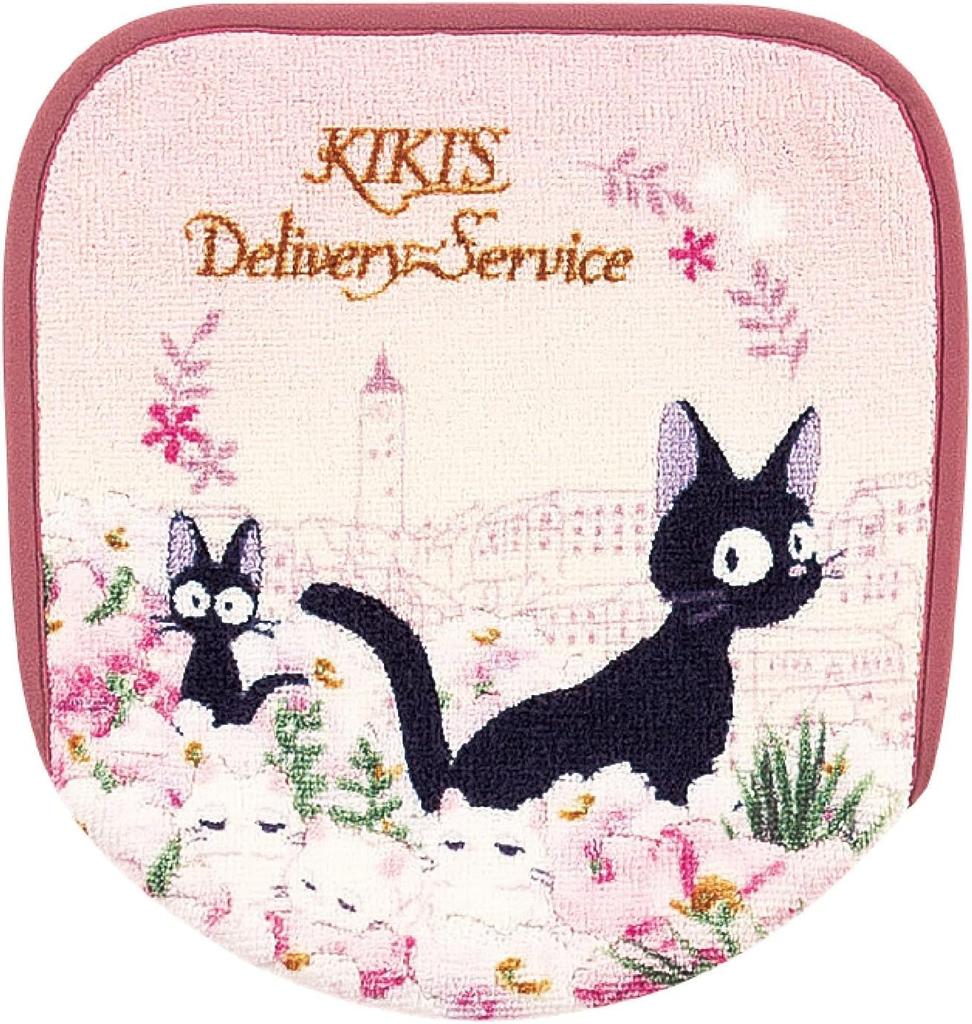 Служба доставки Набор из 4-х ковриков для унитаза Ghibli Gigi Senko Twilight Gigi Коврик для унитаза 58 x 60 см Крышка Тапочки Чехол для держателя бумаги Розовый туалетные принадлежности