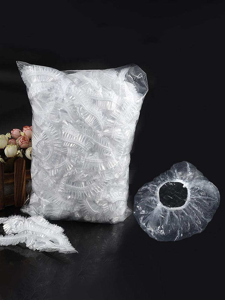 80 Household Disposable Shower Caps, Plastic Transparent Waterproof Shower Caps, Unisex, Suitable For Family, Travel, Hotel