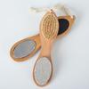 Grinding Stone 4-in-1 Double-sided Foot Scrubber Wooden Exfoliating Foot Scrubber  Personal Care