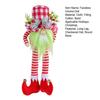 Cheerful Christmas Faceless Gnome Doll Long Leg Checkered Hat Round Nose Vibrant Color Doll Ornaments Home Decor Xmas Gift