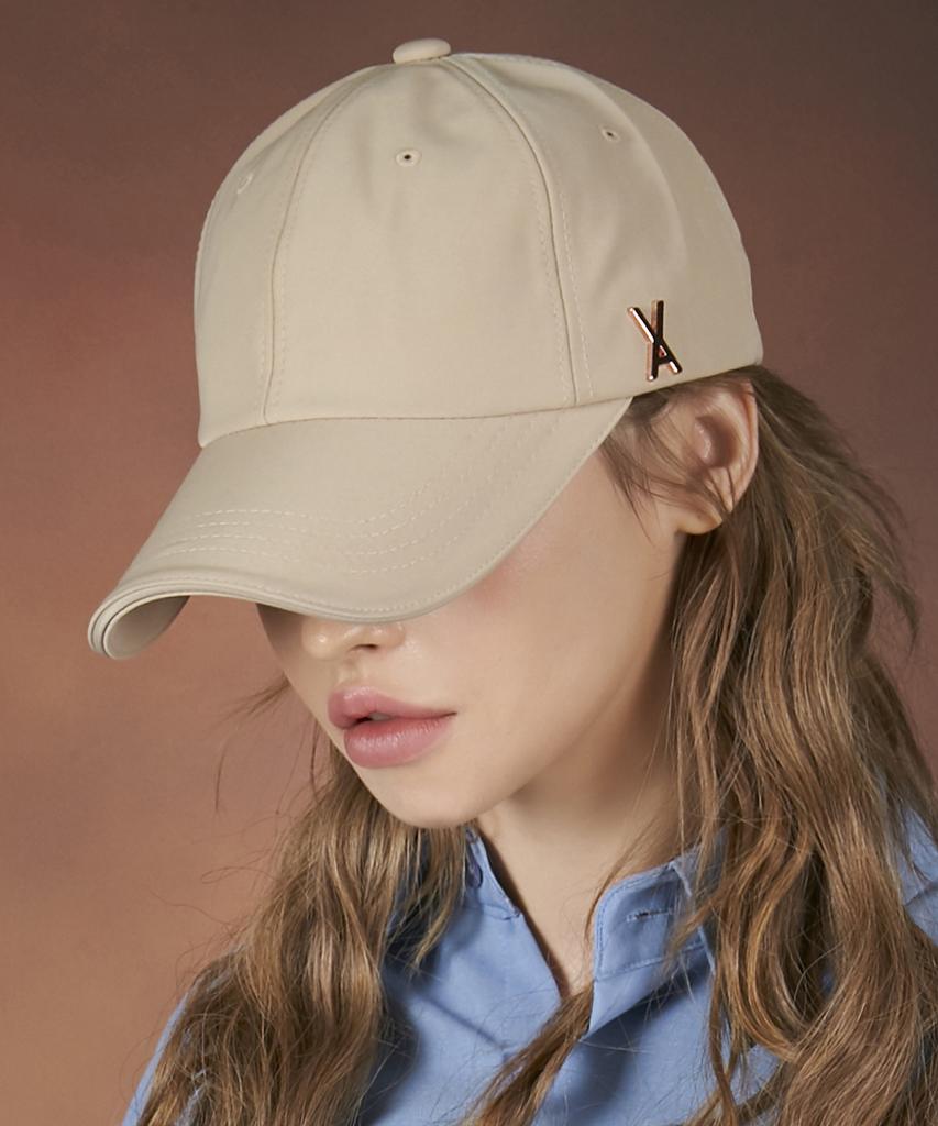 Бейсболка Baja Rose Gold с заклепками, оверсайз, бежевая